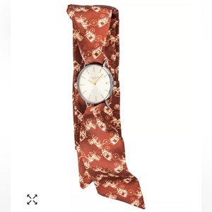 Coach Perry Horse Carriage Satin Scarf Watch - Orange